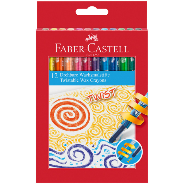 Карандаши восковые "Faber-Castell", 12 цветов Карандаши восковые "Faber-Castell", 12 цветов