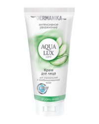 Крем для лица Dermanika Aqua Lux "Огурец, алоэ", для нормальной и комбинированной кожи, 75 мл