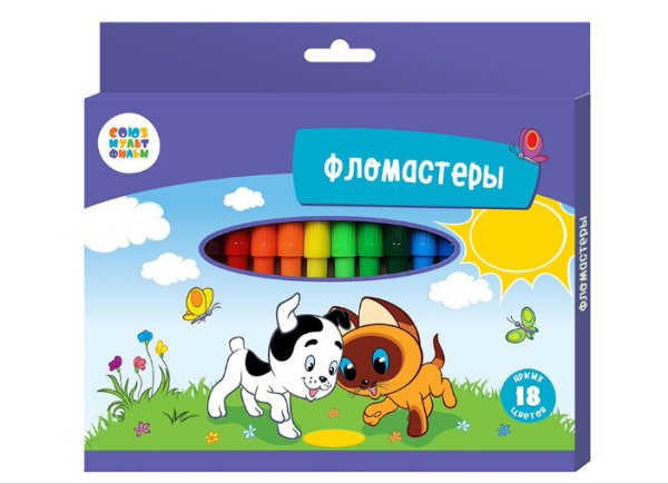Обложка книги «Набор фломастеров "Котенок по имени Гав", 18 штук», ISBN 4627153014126