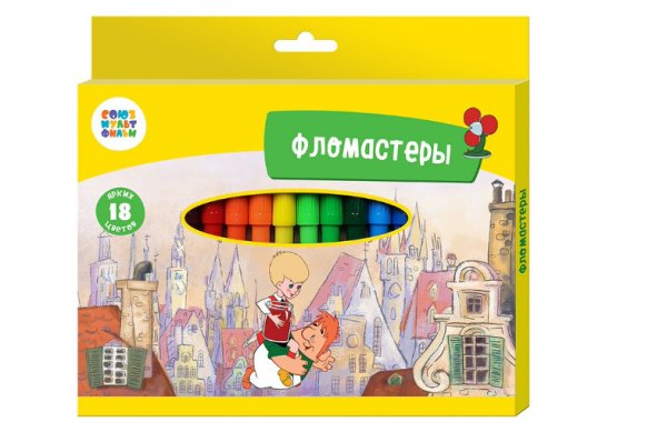 Набор фломастеров "Малыш и Карлсон", 18 штук