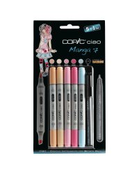 Набор двухсторонних маркеров Copic "Ciao. Манга 7", 5 цветов + 1 мультилинер 0,3 мм