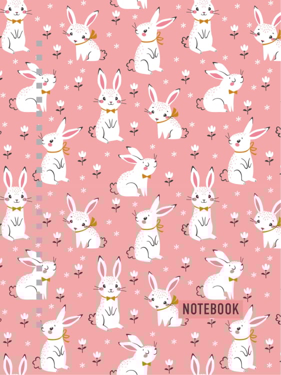Тетрадь "Розовые кролики"