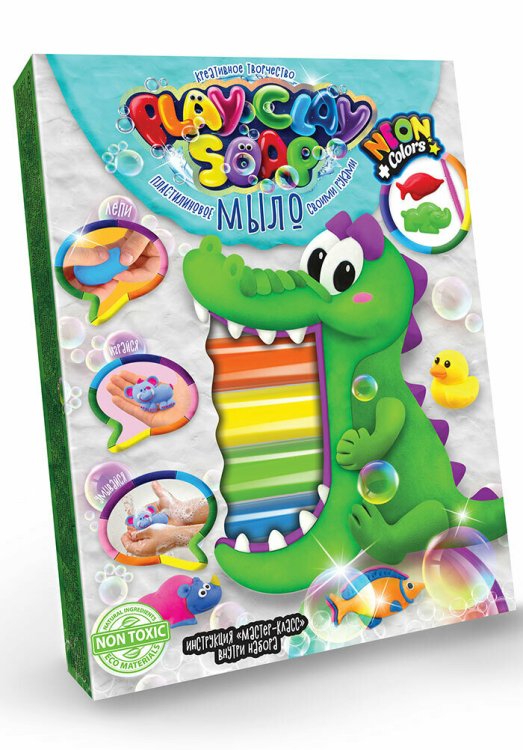Пластилиновое мыло своими руками "Play Clay Soap", 6 цветов, набор 2
