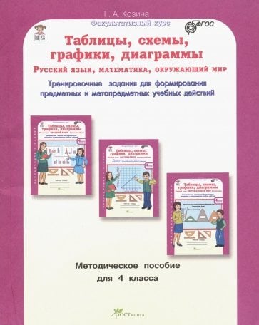 Обложка книги «Таблицы, схемы, графики, диаграммы. 4 класс. Методическое пособие. Русский язык. Математика. Окружающий мир» — Козина Г.А., ISBN 9785000652299