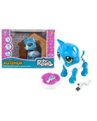 Интерактивная игрушка. Робо-котенок, бело-голубой