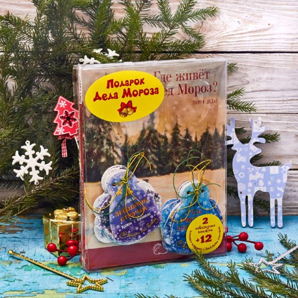 Подарок Деда Мороза. 2 новогодние книжки и 12 ёлочных игрушек с весёлыми стихами (количество томов: 2)