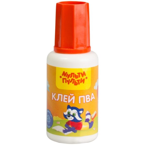 Клей ПВА "Мульти-Пульти", с кисточкой, 20 грамм