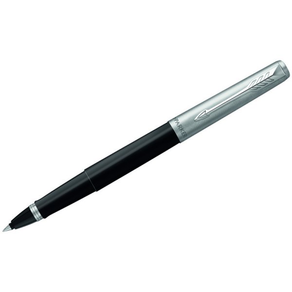 Ручка-роллер "Jotter Black Chrome", черная, 0,8 мм