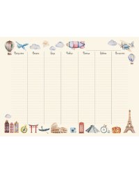Планинг недатированный настольный "Weekly Planner. Дизайн 4", А4, 55 листов
