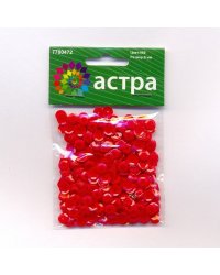 Пайетки граненые "Астра", 6 мм, 10 г, цвет: красный