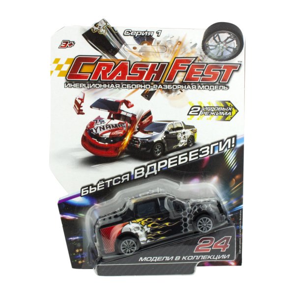 Инерционная машинка "CrashFest Roger", 10 см