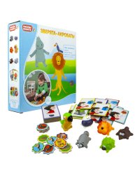 Игра "Растем вместе. Зверята - акробаты", 26х26х6 см