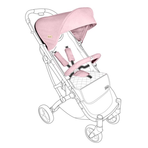 Тканевый комплект Squizz Looping для коляски Squizz3 Looping, цвет: розовый, арт. N15A-P