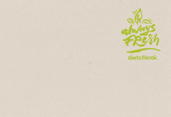 Скетчбук. Always fresh (В5, рисовальная желтая бумага, тканевый корешок)