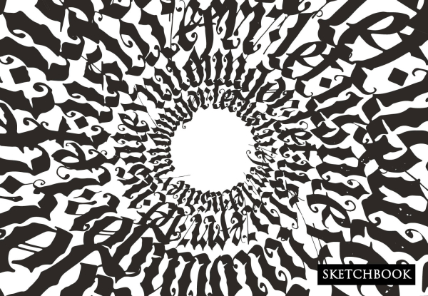 Скетчбук. Леттеринг (А5, рисовальная желтая бумага, тканевый корешок)