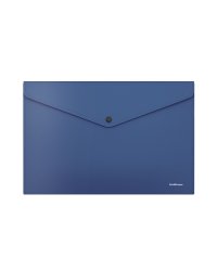 Папка-конверт на кнопке "Diagonal Classic", непрозрачная, A4, синяя