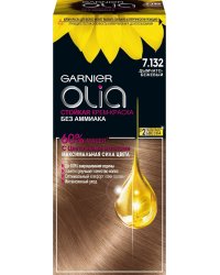 Стойкая крем-краска для волос Garnier "Olia" без аммиака, оттенок 7.132, дымчато-бежевый