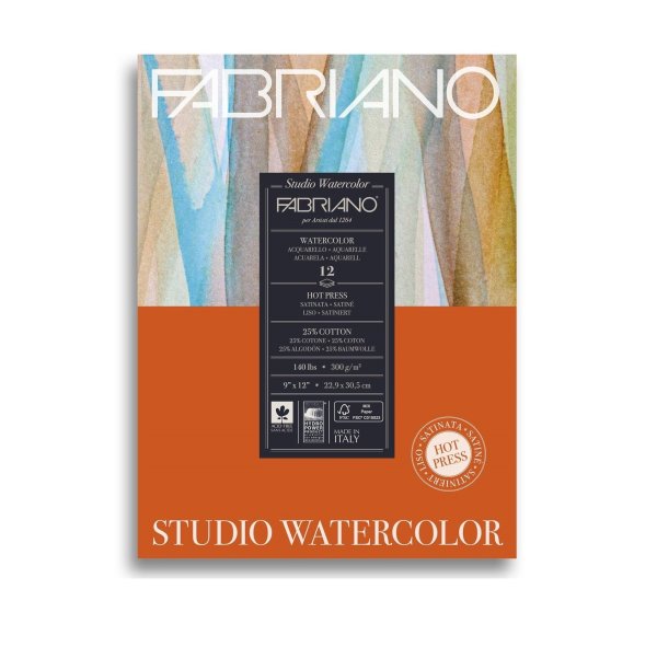 Альбом для акварели "Watercolour Studio", 22,9x30,5 см, 12 листов, 300 г/м2, мелкое зерно