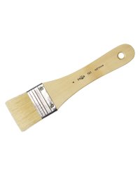 Кисть-флейц художественная "Гамма. №4", плоская, длинная ручка, щетина