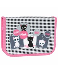 Пенал "Think Pink", Европейский, 20х14х4 см, 1 отделение, 1 откидная планка