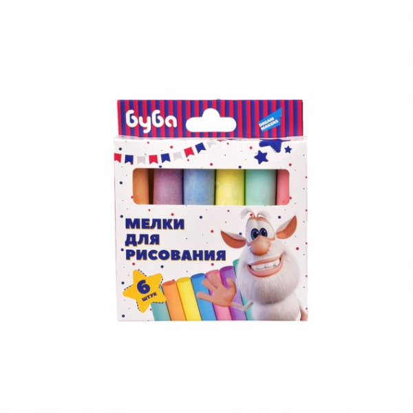Мелки для рисования "Буба", 6 штук