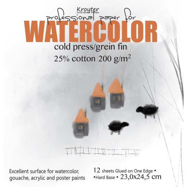 Альбом для акварели "Watercolor", 230х245 мм, 12 листов