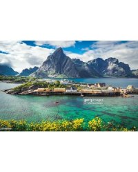 Холст с красками "Рисование по номерам. Островной городок", 40х50 см