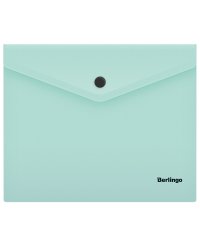 Папка-конверт на кнопке "Instinct", А5+, 180 мкм, мятный
