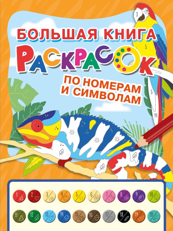 Большая книга раскрасок Большая книга раскрасок по номерам и символам