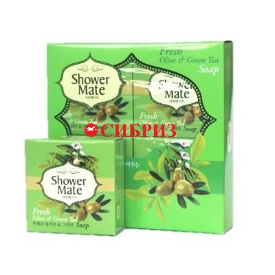 Мыло косметическое "Shower Mate. Оливковое", 100 грамм, 4 штуки