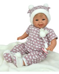 Кукла "Pillines Baby", в розовом, с одеялом (в коробке), 45 см