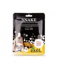 Маска тканевая для лица Ekel "Essence Mask Snake" с пептидами змеиного яда, 25 мл
