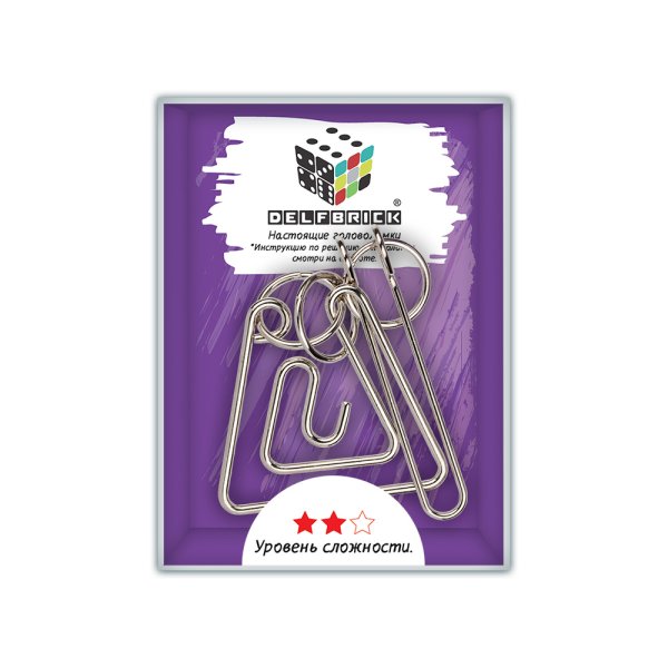 Головоломка металлическая &quot;Лабиринт&quot;, 5 элементов, арт. DLM-34