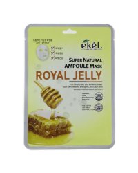 Маска для лица тканевая ампульная с пчелиным маточным молочком Ekel "Super Natural Ampoule Mask Royal Jelly", 25 мл