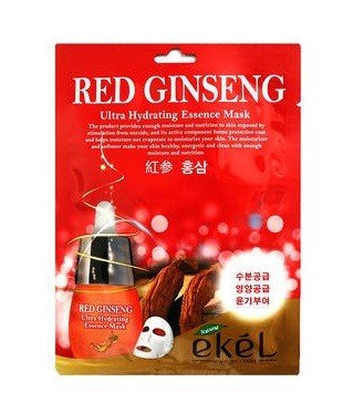 Обложка книги «Маска для лица с экстрактом красного женьшеня Ekel "Ultra Hydrating Essence Mask Red Ginseng", 25 мл»