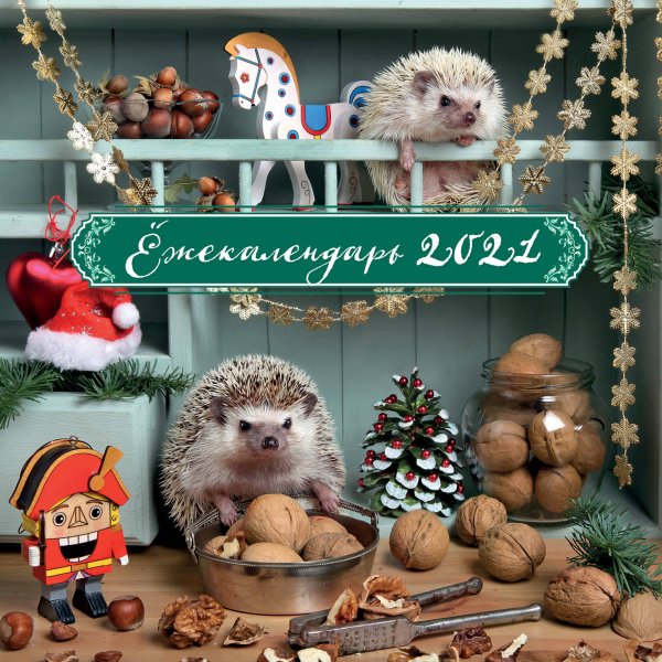 Ёжекалендарь (щелкунчик). Календарь настенный на 2021 год