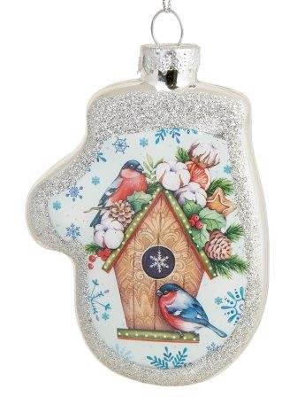 Новогоднее подвесное украшение "Снегири", 2x9x6,5 см