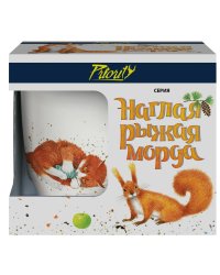Кружка PrioritY "Наглая рыжая морда. Кот", 380 мл