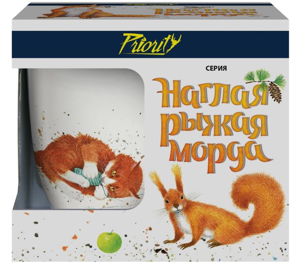 Обложка книги «Кружка PrioritY "Наглая рыжая морда. Кот", 380 мл»