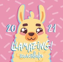 Обложка книги «Llamazing year. Календарь настенный на 2021 год», ISBN 9785041111960