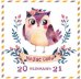 Обложка книги «Милые совы. Календарь настенный на 2021 год», ISBN 9785041113322