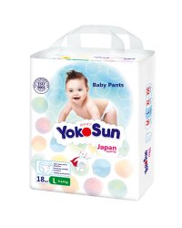 Подгузники-трусики YokoSun, размер L (9-14 кг), 18 штук