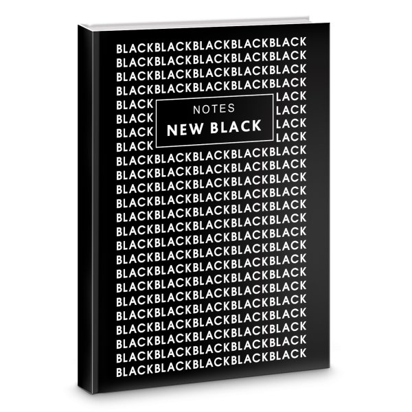 Планер полудатированный "New Black. Дизайн 2", А5, 48 листов