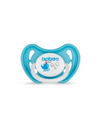 Соска-пустышка Baboo, латексная, круглая "Tansport" (6 месяцев)