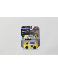 Автовывернушки Transcar 2 в 1 "Бетономешалка. Экскаватор", 8 см