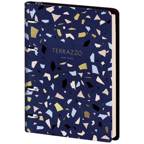 Тетрадь на кольцах "Лайт. Utility. Italia Terrazzo", А5, 80 листов, клетка