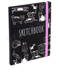 Скетчбук "Soft Touch Black&amp;White. Коты", А5, 64 листа