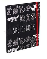 Скетчбук "Soft Touch Black&amp;White. Собаки", А5, 64 листа