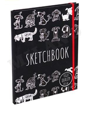 Скетчбук "Soft Touch Black&amp;White. Собаки", А5, 64 листа