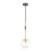 Подвес Odeon Light "STONO", G9, 1x40 W (черный/золотой/прозрачный)